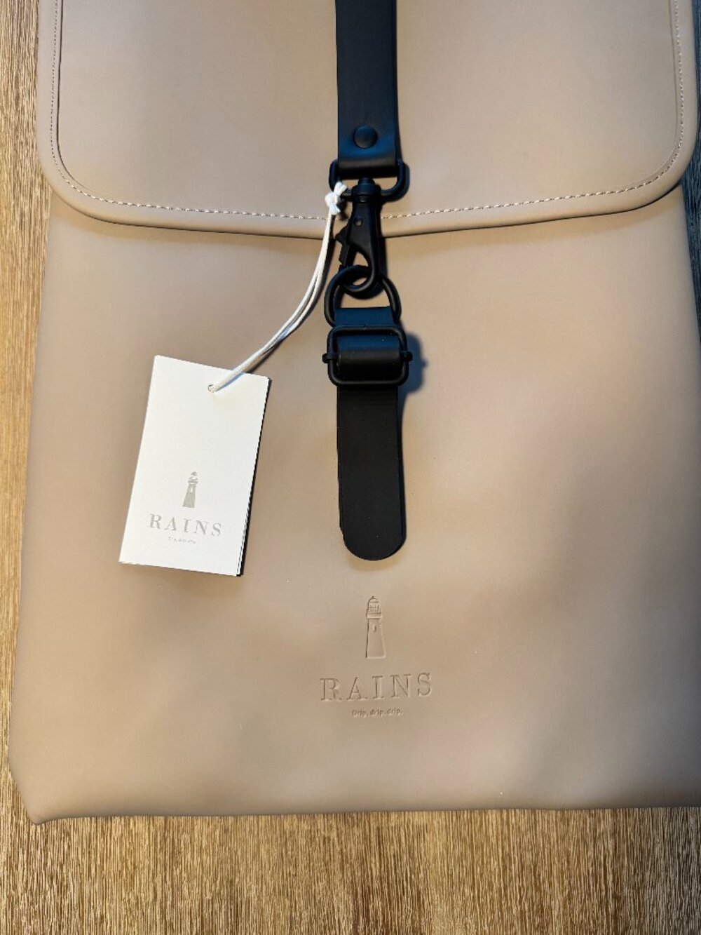 Rains Waterproof 'Rucksack' Backpack - Beige - Picture 3 of 15